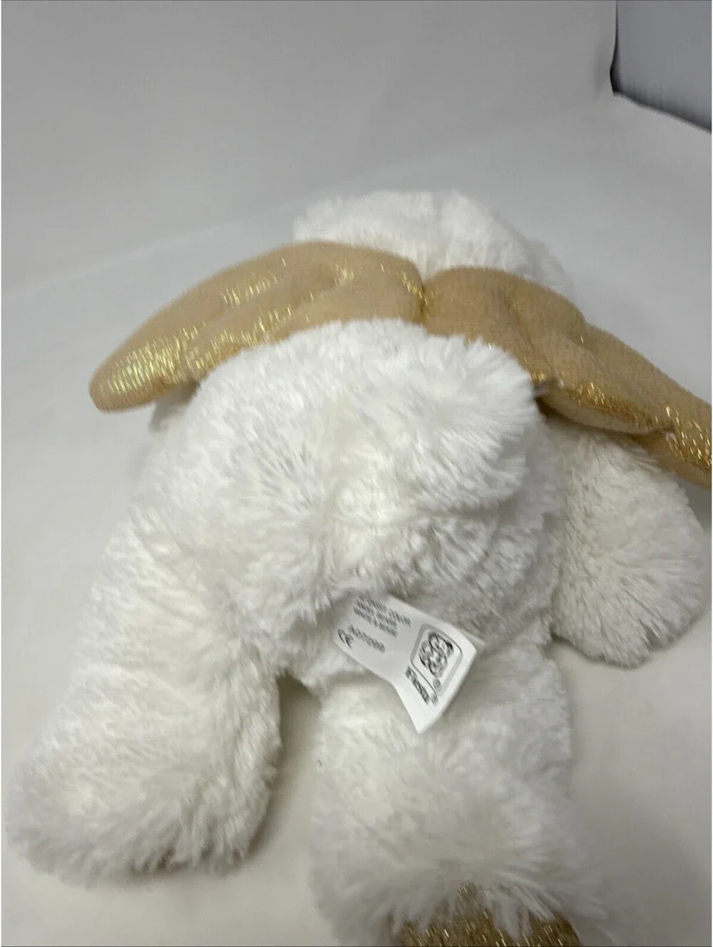 White And Gold Angel Bear Plush Stuffed Animal